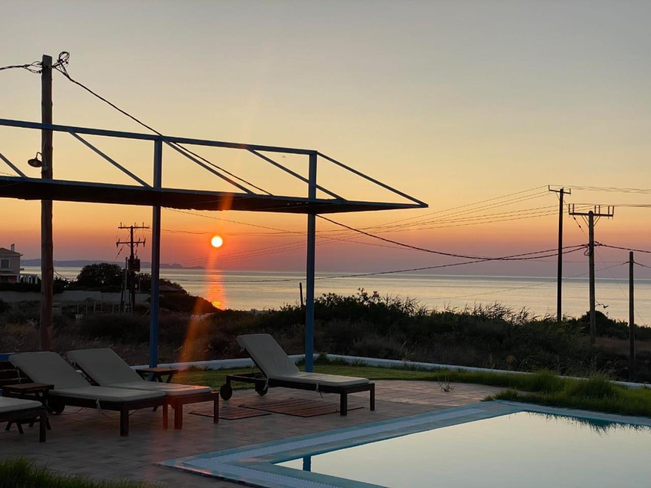 Cristelia Seafront & Pool Villa Lachania  Exterior photo